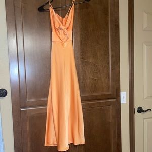 NEW HELLO MOLLY Orange Silk Dress
